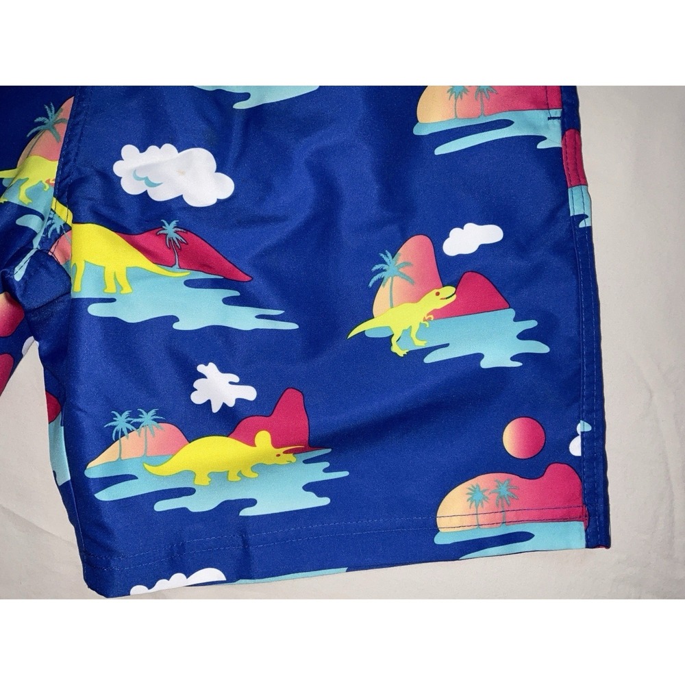 NWT Men's U.S. Surf Club Oahu, Hawaii Dinosaur Lined Swim Trunks - Medium - Picture 3 of 7